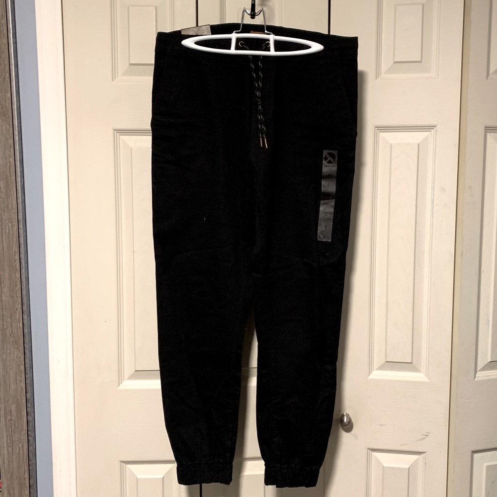 Mens Black Tainted Denim Jogger